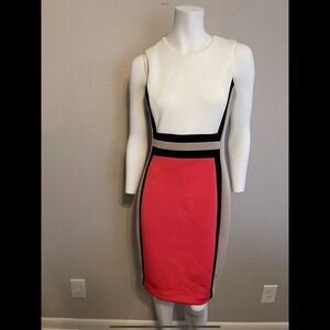 CALVIN KLEIN color block shift dress. Like New. Size 6.